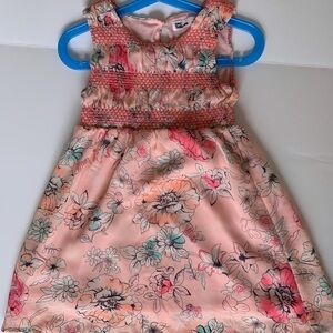 Epic Threads Peach Floral Dress, Size 4T